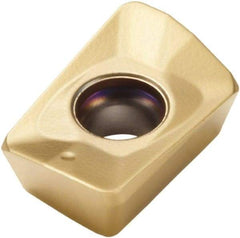 Seco - XOMX10T308 M09 Grade F40M Carbide Milling Insert - TiAlN/TiN Finish, 0.151" Thick, 0.27" Inscribed Circle - Industrial Tool & Supply