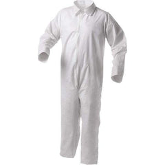 KleenGuard - Size 3XL Film Laminate General Purpose Coveralls - White, Zipper Closure, Serged Seams - Industrial Tool & Supply