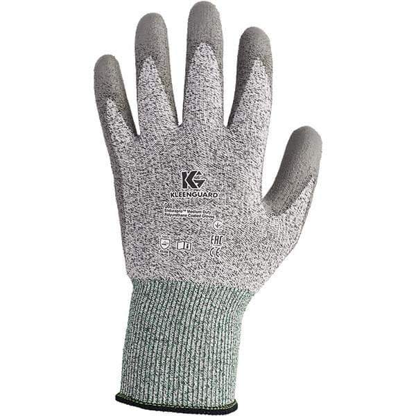 KleenGuard - Size S (7), ANSI Cut Lvl 2, Polyurethane Coated Dyneema/Fiber with Nylon/ Lycra/Glass Cut Resistant Gloves - 9.8" Long, Palm Coated, Dyneema Lining, Gray, Paired - Industrial Tool & Supply