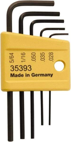 Wiha - Mini Hex L-Key Set - 5 Piece - Industrial Tool & Supply