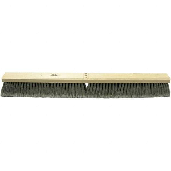 Weiler - 24" Medium Duty Polyester Push Broom - 3" Bristle Length, Wood Block, Bolt-On Handle Connection, Handle Sold Separately - Industrial Tool & Supply