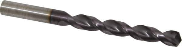 Guhring - 1/2" 130° Powdered Metal Jobber Drill - FIREX Finish, Right Hand Cut, Parabolic Flute, Straight Shank, 5-15/16" OAL, Cone Relief Point - Industrial Tool & Supply