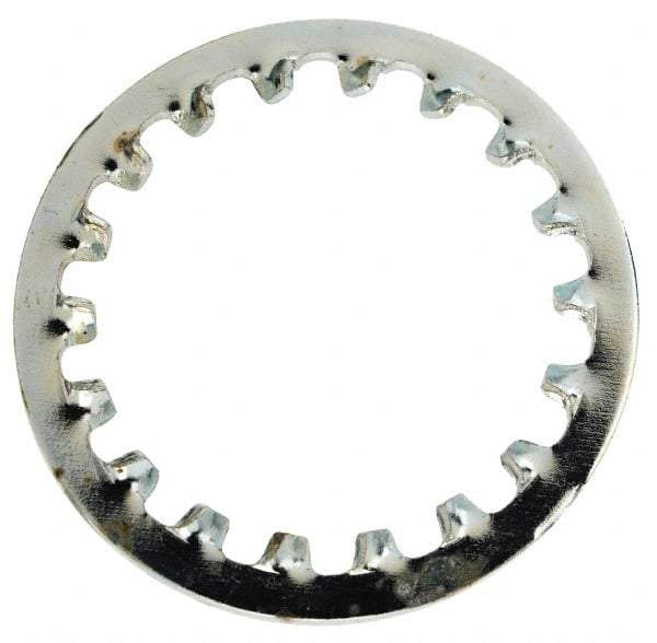 Value Collection - 5/8" Screw, 0.7" ID, Steel Internal Tooth Lock Washer - 0.968" OD, Zinc-Plated, Grade 1075 - Industrial Tool & Supply