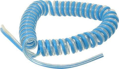 Advanced Technology Products - 3/32" ID x 5/32" OD, 5/16" Wall Thickness, Polyurethane Tube - Light Blue & Clear, 140 Max psi, 98 Shore A Hardness - Industrial Tool & Supply