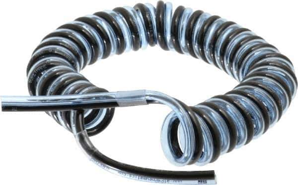 Advanced Technology Products - 5/32" ID x 1/4" OD, 15/32" Wall Thickness, Polyurethane Tube - Black & Clear Blue, 140 Max psi, 98 Shore A Hardness - Industrial Tool & Supply