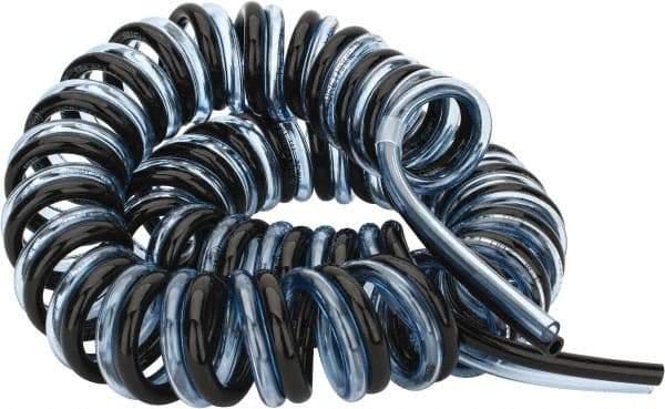 Advanced Technology Products - 5/32" ID x 1/4" OD, 15/32" Wall Thickness, Polyurethane Tube - Black & Clear Blue, 140 Max psi, 98 Shore A Hardness - Industrial Tool & Supply