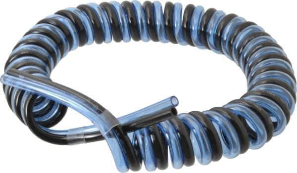 Advanced Technology Products - 1/4" ID x 3/8" OD, 5/8" Wall Thickness, Polyurethane Tube - Black & Clear Blue, 140 Max psi, 98 Shore A Hardness - Industrial Tool & Supply