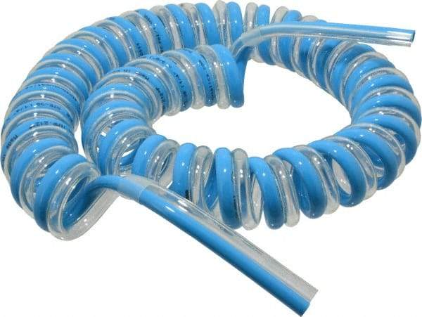 Advanced Technology Products - 1/4" ID x 3/8" OD, 5/8" Wall Thickness, Polyurethane Tube - Light Blue & Clear, 140 Max psi, 98 Shore A Hardness - Industrial Tool & Supply