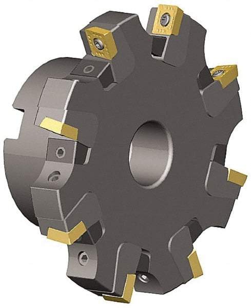 Kennametal - Shell Mount Connection, 0.551" Cutting Width, 0.872" Depth of Cut, 4" Cutter Diam, 1" Hole Diam, 6 Tooth Indexable Slotting Cutter - KSSS Toolholder, SPCT, SPET, SPPT Insert - Industrial Tool & Supply