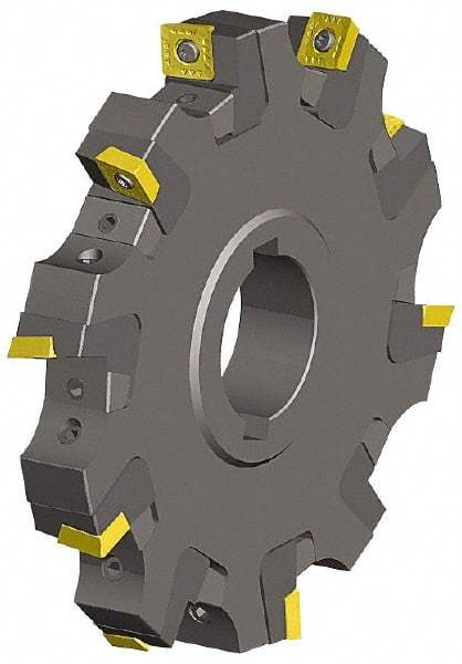 Kennametal - Arbor Hole Connection, 0.713" Cutting Width, 1.331" Depth of Cut, 5" Cutter Diam, 1-1/2" Hole Diam, 8 Tooth Indexable Slotting Cutter - KSSS Toolholder, SDCT, SDCW, SDET, SDPT Insert - Industrial Tool & Supply