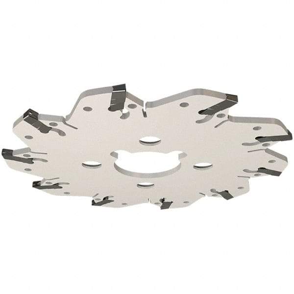 Iscar - Arbor Hole Connection, 0.132" Cutting Width, 1.34" Depth of Cut, 4.92" Cutter Diam, 1-1/4" Hole Diam, 8 Tooth Indexable Slotting Cutter - GM Toolholder, GIM, GIMY, GIP Insert, Right Hand Cutting Direction - Industrial Tool & Supply