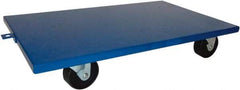 PRO-SOURCE - 2,000 Lb Capacity Steel Lip Down Dolly - 30" Long x 18" Wide, 4" Wheels - Industrial Tool & Supply