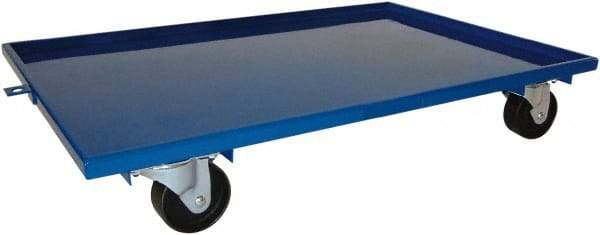 PRO-SOURCE - 1,600 Lb Capacity Steel Lip Up Dolly - 27" Long x 16" Wide, 4" Wheels - Industrial Tool & Supply