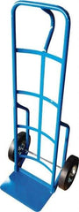 PRO-SOURCE - 800 Lb Capacity 50" OAH Hand Truck - 8 x 14" Base Plate, Loop Handle, Steel, Semi-Pneumatic Wheels - Industrial Tool & Supply