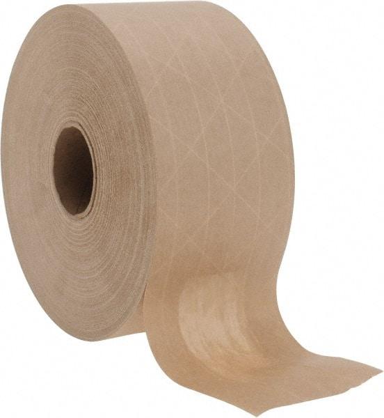 Made in USA - 3" x 150 Yd Natural (Color) Sealing Tape - Paper Backing, 5.3 mil Thick, Series SPIN3 - Industrial Tool & Supply