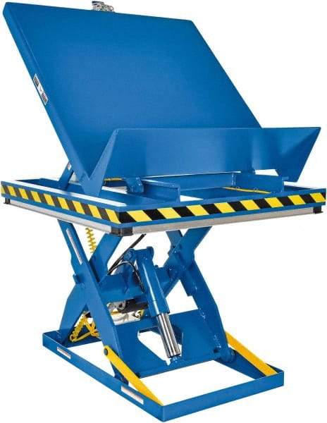 Vestil - 2,000 Lb Capacity Electric Scissor Lift - 11" to 47" Lift Height, 48" Platform Length x 48" Platform Width - Industrial Tool & Supply
