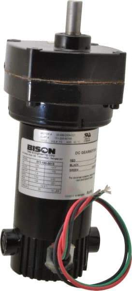 Bison Gear - 90 VDC, 139 RPM, 12.9:1 Gear Ratio, Parallel Gearmotor - 20 Torque, 1/20 hp, TENV Enclosure - Industrial Tool & Supply