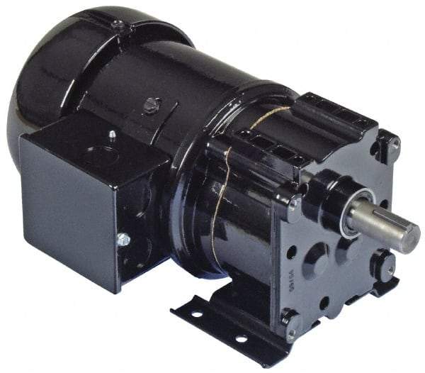 Bison Gear - 115/230 Volt, 338 RPM, 5:1 Gear Ratio, Parallel Gearmotor - 41 Torque, 1/4 hp, TEFC Enclosure - Industrial Tool & Supply
