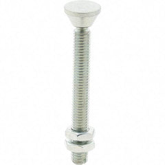 De-Sta-Co - M8 Carbon Steel Swivel Foot Tip Clamp Spindle Assembly - 62.48mm Thread Length, 72.9mm OAL, 0.63" Tip Surface Diam, Use with Toggle Clamps - Industrial Tool & Supply