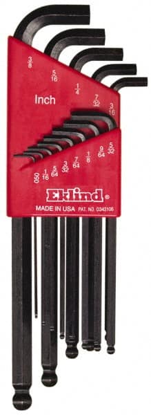 Eklind - 13 Piece L-Key Ball End Hex Key Set - Industrial Tool & Supply