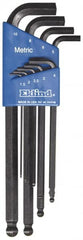 Eklind - 9 Piece L-Key Ball End Hex Key Set - Industrial Tool & Supply