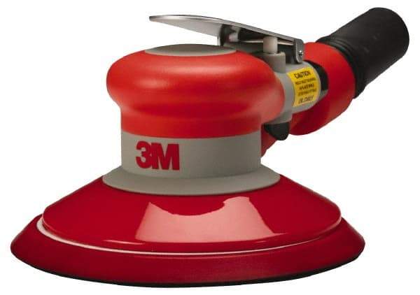 3M - 12,000 OPM, 17 CFM Air Consumption, 90 psi Air Pressure, Palm Air Orbital Sander - Round Pad, 3/8" Inlet - Industrial Tool & Supply