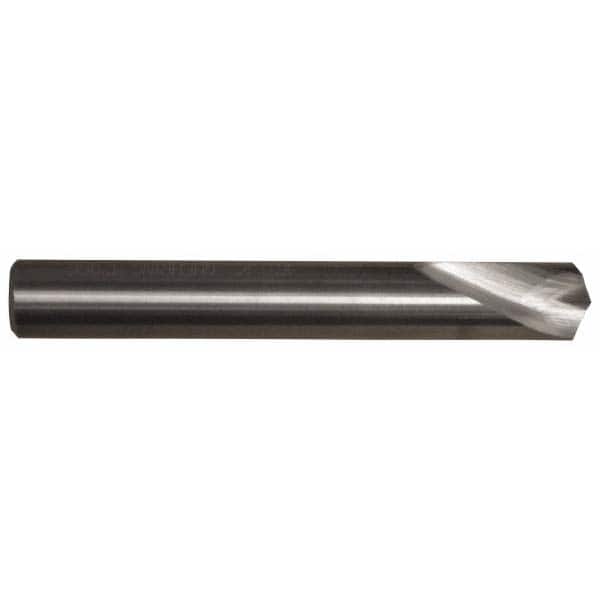 142° 5mm Diam 62mm OAL Solid Carbide Spotting Drill Bright/Uncoated, 14mm Flute Length, 5mm Shank Diam, RH Cut, Series 546