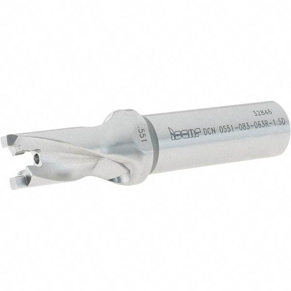 Iscar - 0.551" to 0.567" Diam, 1.5xD, 0.83" Max Depth, 5/8" Shank Diam, 3.51" OAL, Replaceable-Tip Drill - FCP, ICK, ICK-2M, ICM, ICN, ICP, iCP-2M Insert, 14 Seat Size, 93845733 Toolholder, Series SumoCham - Industrial Tool & Supply