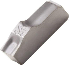 Seco - 150.1014 14 HX Grade, 0.088" Cutting Width, Carbide Cutoff Insert - 6° Neutral Lead Angle, 0.006" Cnr Rad, Single End - Industrial Tool & Supply