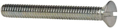 Value Collection - 1/4-20 UNC, 2-1/4" OAL Slotted Drive Machine Screw - Flat Head, Grade 2 Steel, Zinc-Plated Finish, Without Washer - Industrial Tool & Supply