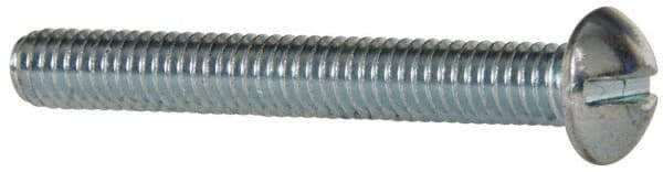 Value Collection - 5/16-18 UNC, 2-1/2" Length Under Head Slotted Drive Machine Screw - Round Head, Grade 2 Steel, Zinc-Plated Finish, Without Washer - Industrial Tool & Supply