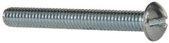 Value Collection - 5/16-18 UNC, 2-1/2" Length Under Head Slotted Drive Machine Screw - Round Head, Grade 2 Steel, Zinc-Plated Finish, Without Washer - Industrial Tool & Supply