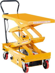 Vestil - 1,000 Lb Capacity Electric Scissor Elevating Cart - 19-1/2" to 63-3/4" Lift Height, 39-3/4" Platform Length x 20-1/2" Platform Width - Industrial Tool & Supply