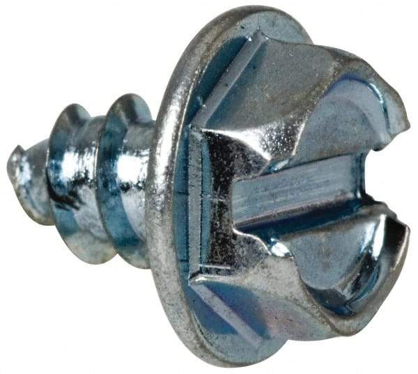 Value Collection - #8 Hex Washer Head Slotted Sheet Metal Screw - Steel, 1/4" Length Under Head, Grade 2 - Industrial Tool & Supply