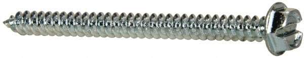 Value Collection - #8 Hex Washer Head Slotted Sheet Metal Screw - Steel, 2" Length Under Head, Grade 2 - Industrial Tool & Supply