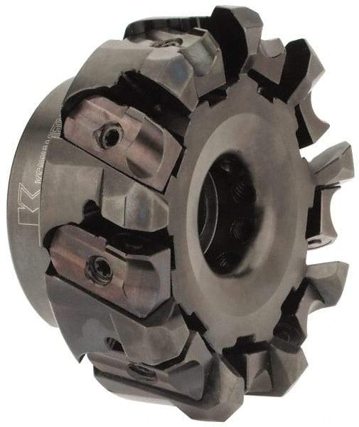 Kennametal - 3" Cut Diam, 1" Arbor Hole, 5mm Max Depth of Cut, 43° Indexable Chamfer & Angle Face Mill - 9 Inserts, OF.T 07L6... Insert, Right Hand Cut, 9 Flutes, Through Coolant, Series KSOM - Industrial Tool & Supply