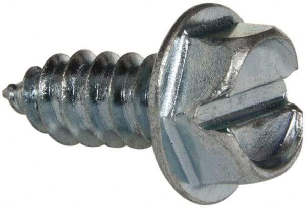 Value Collection - #14 Hex Washer Head Slotted Sheet Metal Screw - Steel, 5/8" Length Under Head, Grade 2 - Industrial Tool & Supply
