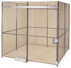 Folding Guard - 20' Long x 15" Wide, Woven Wire Room Kit - 4 Walls - Industrial Tool & Supply