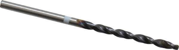 Accupro - #39 118° Cobalt Jobber Drill - TiAlN Finish, Right Hand Cut, Parabolic Flute, Straight Shank, 57mm OAL, DX Point - Industrial Tool & Supply