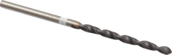 Accupro - #38 118° Cobalt Jobber Drill - TiAlN Finish, Right Hand Cut, Parabolic Flute, Straight Shank, 57mm OAL, DX Point - Industrial Tool & Supply