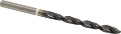 Accupro - 7/32" 118° Cobalt Jobber Drill - TiAlN Finish, Right Hand Cut, Parabolic Flute, Straight Shank, 93mm OAL, DX Point - Industrial Tool & Supply