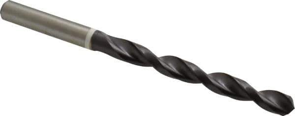 Accupro - 7.5mm 118° Cobalt Jobber Drill - TiAlN Finish, Right Hand Cut, Parabolic Flute, Straight Shank, 109mm OAL, DX Point - Industrial Tool & Supply