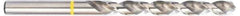 Accupro - 1/2" 130° Vanadium High Speed Steel Jobber Drill - Bright Finish, Right Hand Cut, Spiral Flute, Straight Shank, 151mm OAL, Split Point - Industrial Tool & Supply