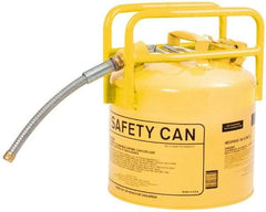 Eagle - 5 Gal Galvanized Steel Type II DOT Safety Can - 15-3/4" High x 12-1/2" Diam, Yellow - Industrial Tool & Supply