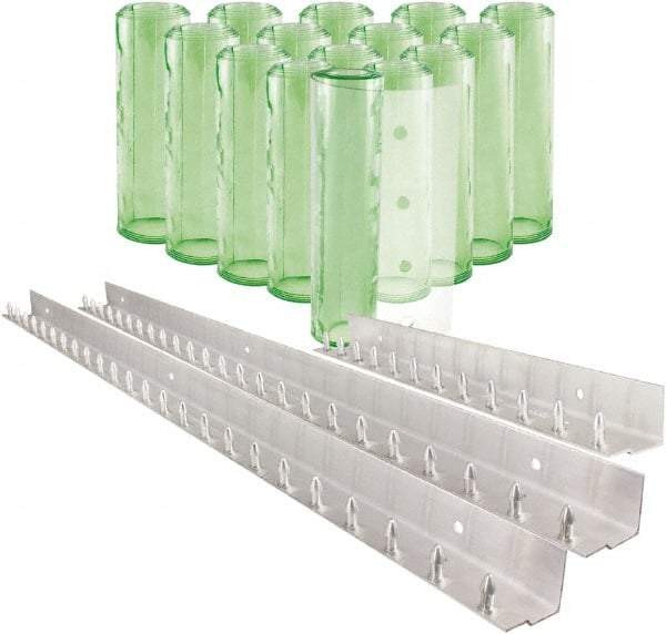 Aleco - 10' Door Width x 10' Door Height PVC Clear Smooth Antistatic Strip Door Kit - Clear - Industrial Tool & Supply