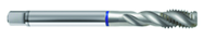 M8x1.0 6H 3-Flute PM Cobalt Blue Ring Semi-Bottoming 40 degree Spiral Flute Tap-Bright - Industrial Tool & Supply