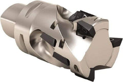 Seco - 54mm Cut Diam, 47mm Max Depth of Cut, 112mm OAL, Indexable Square Shoulder Helical End Mill - XO.. 1806 Inserts, C5 Modular Connection, 90° Lead Angle, Through Coolant, Series Power Turbo - Industrial Tool & Supply