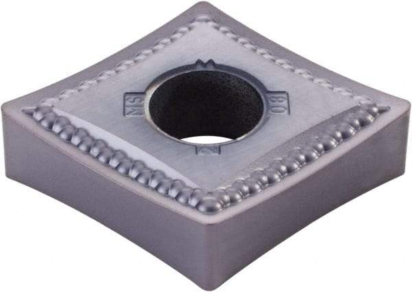 Kennametal - CNMG642 MS Grade KCU25 Carbide Turning Insert - AlTiN Finish, 80° Diamond, 3/4" Inscr Circle, 1/4" Thick, 1/32" Corner Radius - Industrial Tool & Supply