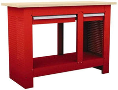 Value Collection - 54 Wide x 20-13/16" Deep x 37-1/4" High, Fiberboard Workbench - Straight Edge, Fixed Legs - Industrial Tool & Supply