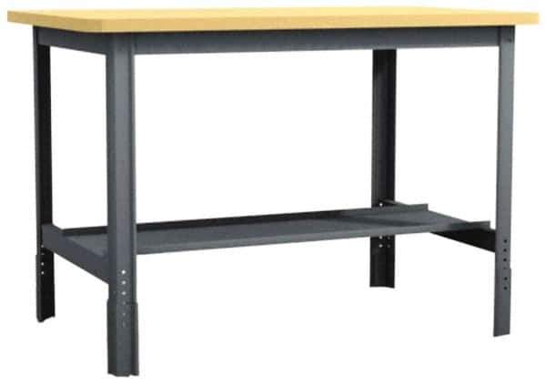 Value Collection - 60 Wide x 24" Deep x 29" High, Flakeboard Workbench - Comfort Edge, Adjustable Height Legs - Industrial Tool & Supply